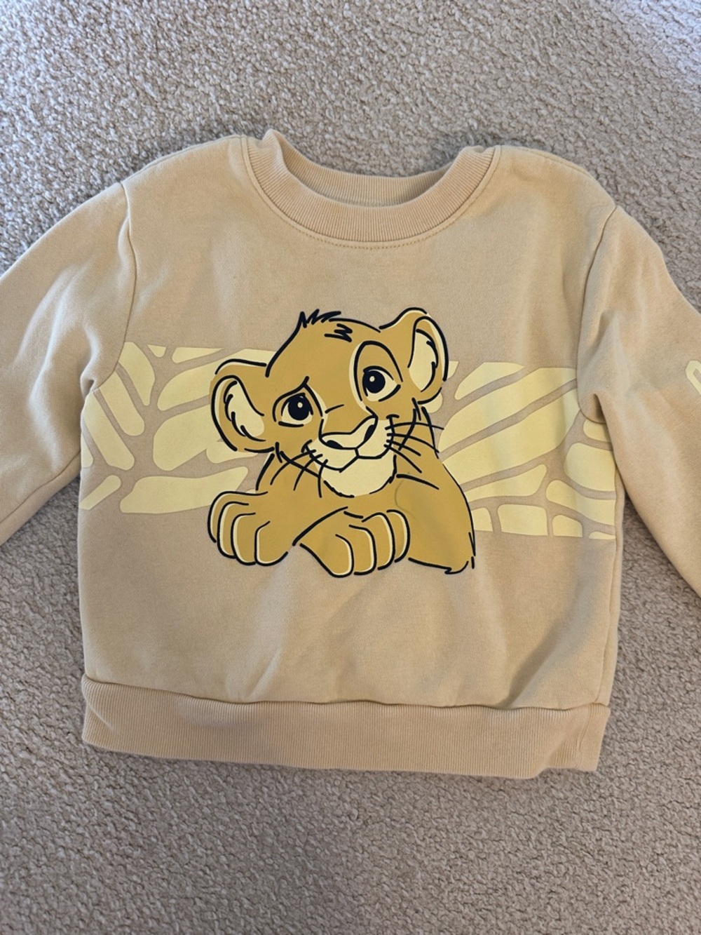 GAP Disney Lion King Kids Yellow Simba Sweatshirt & Joggers Set - Picture 2 of 7